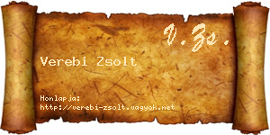 Verebi Zsolt névjegykártya